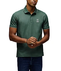 Psycho Bunny Marlon Embroidered Patch Pique Knit Polo Shirt