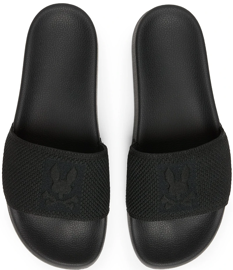 Psycho Bunny Men's Logo Knit Slides