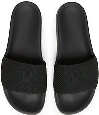 Psycho Bunny Men's Logo Knit Slides