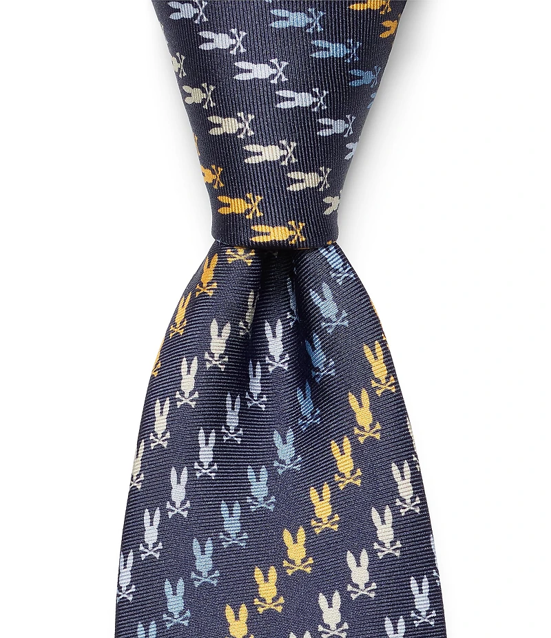 Psycho Bunny Multi Ears 3 1/4#double; Silk Ties