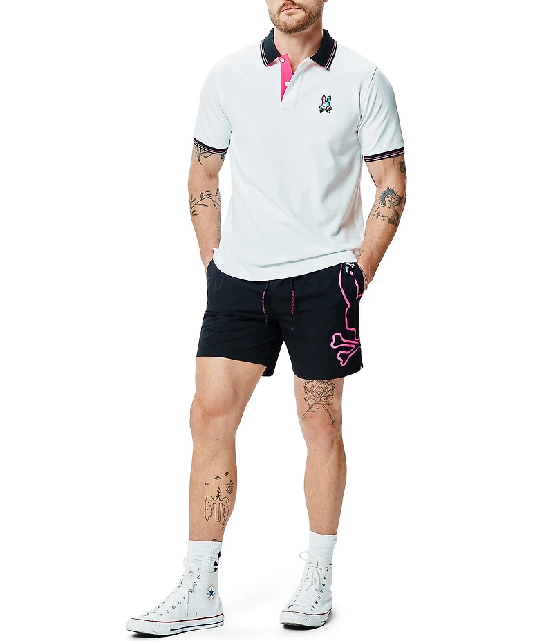 Psycho Bunny Nate Pique Short Sleeve Polo Shirt