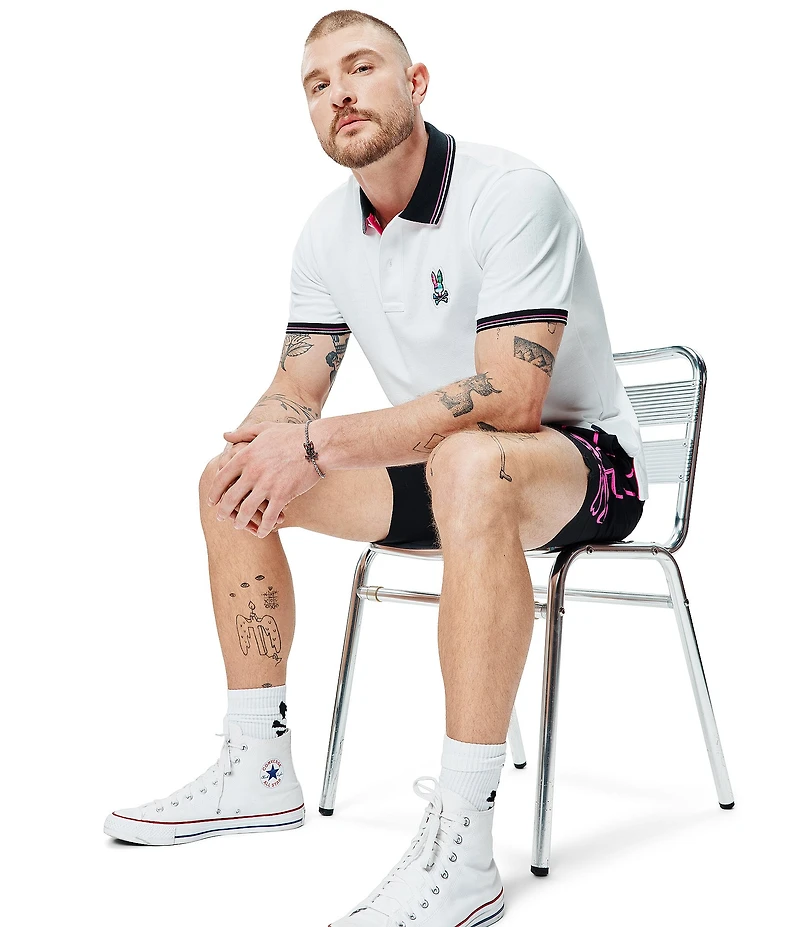 Psycho Bunny Nate Pique Short Sleeve Polo Shirt