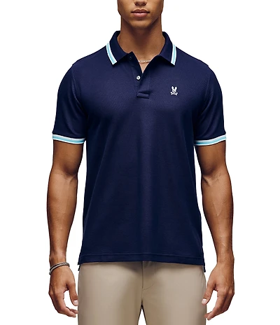 Psycho Bunny Nolan Pique Short Sleeve Polo Shirt
