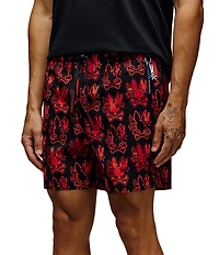 Psycho Bunny Olden Allover Print Swim Trunks