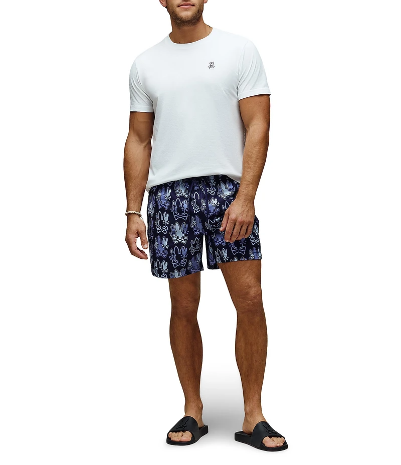 Psycho Bunny Olden Allover Print Swim Trunks