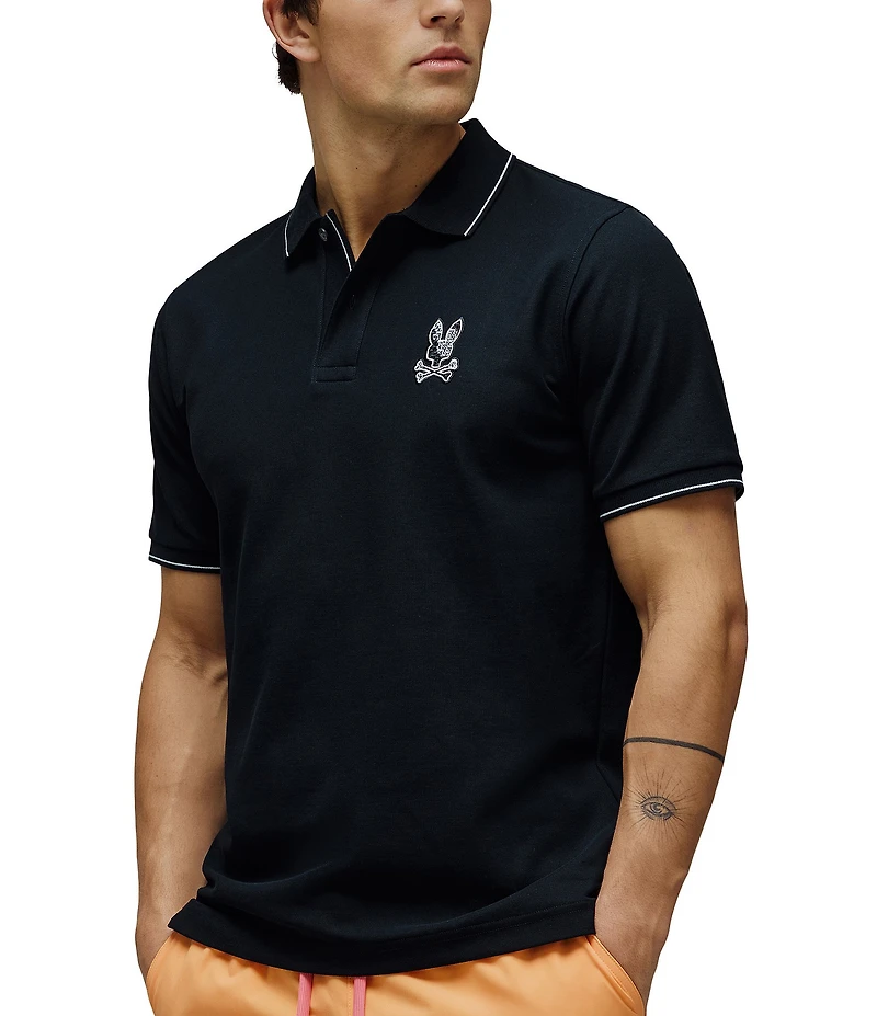 Psycho Bunny Oliver Pique Short Sleeve Polo Shirt