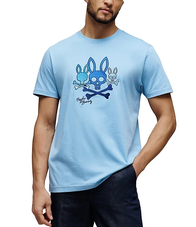Psycho Bunny Oscar Embroidered Graphic Crew Neck Short Sleeve T-Shirt