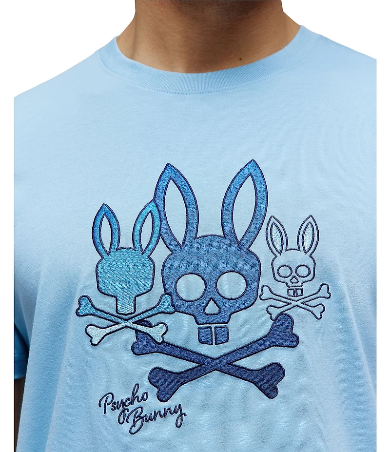 Psycho Bunny Oscar Embroidered Graphic Crew Neck Short Sleeve T-Shirt