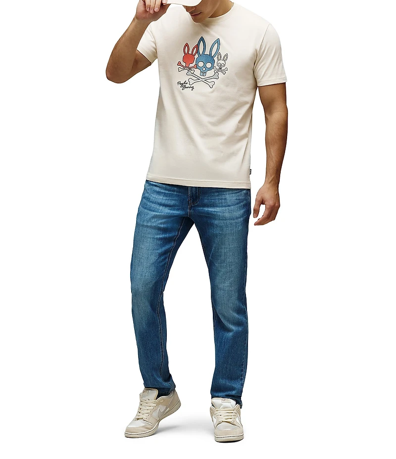 Psycho Bunny Oscar Embroidered Graphic Crew Neck Short Sleeve T-Shirt