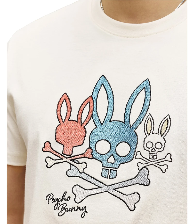 Psycho Bunny Oscar Embroidered Graphic Crew Neck Short Sleeve T-Shirt