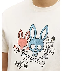 Psycho Bunny Oscar Embroidered Graphic Crew Neck Short Sleeve T-Shirt