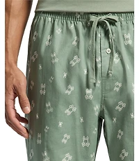Psycho Bunny Printed Woven Poplin Pajama Pants