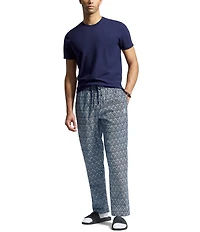 Psycho Bunny Signature Bunny Printed Woven Poplin Pajama Pants