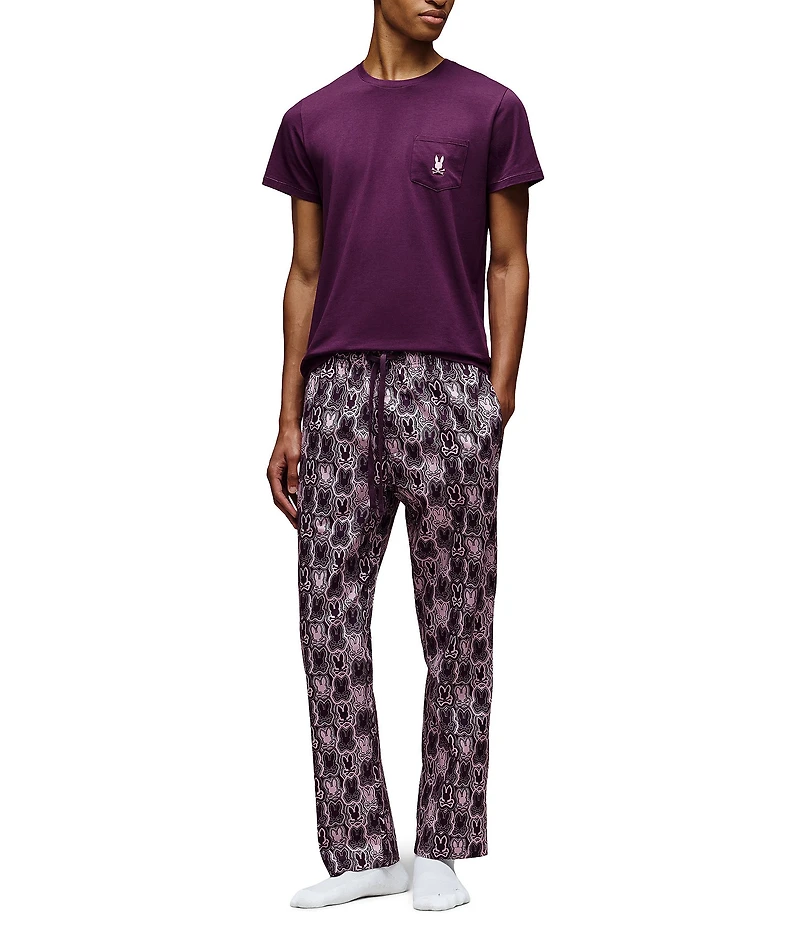 Psycho Bunny Printed Woven Poplin Pants