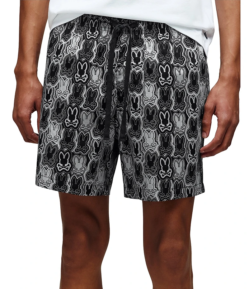 Psycho Bunny Printed Woven Poplin Shorts