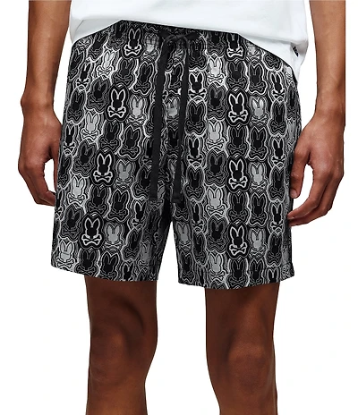 Psycho Bunny Printed Woven Poplin Shorts