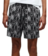 Psycho Bunny Printed Woven Poplin Shorts