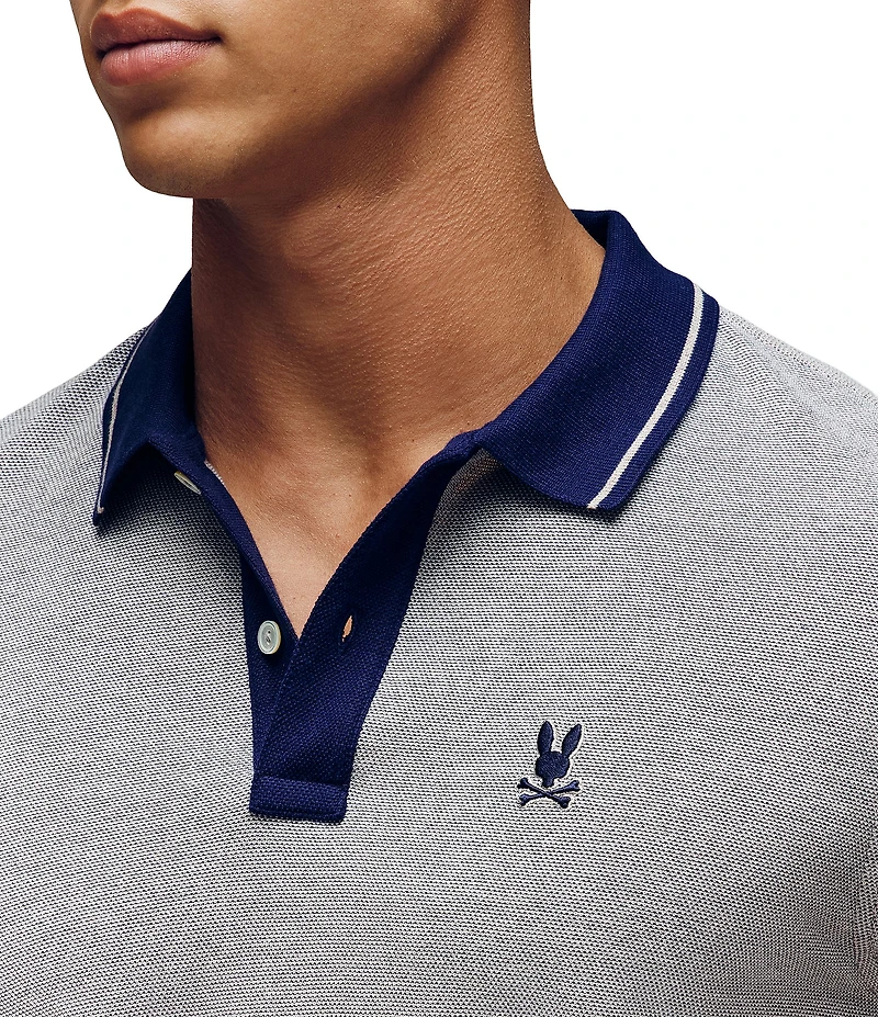 Psycho Bunny Quinton Textured Pique Short Sleeve Polo Shirt