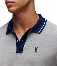 Psycho Bunny Quinton Textured Pique Short Sleeve Polo Shirt