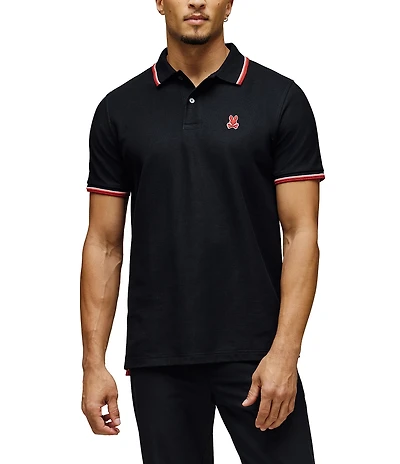 Psycho Bunny Ridge Pique Short Sleeve Polo Shirt