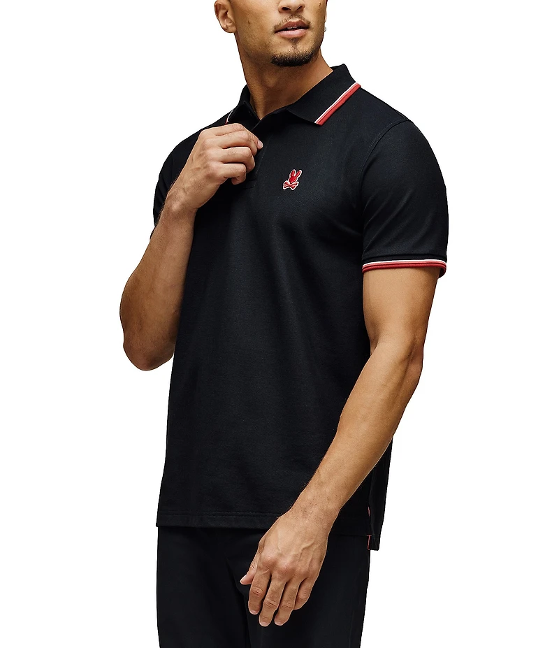 Psycho Bunny Ridge Pique Short Sleeve Polo Shirt