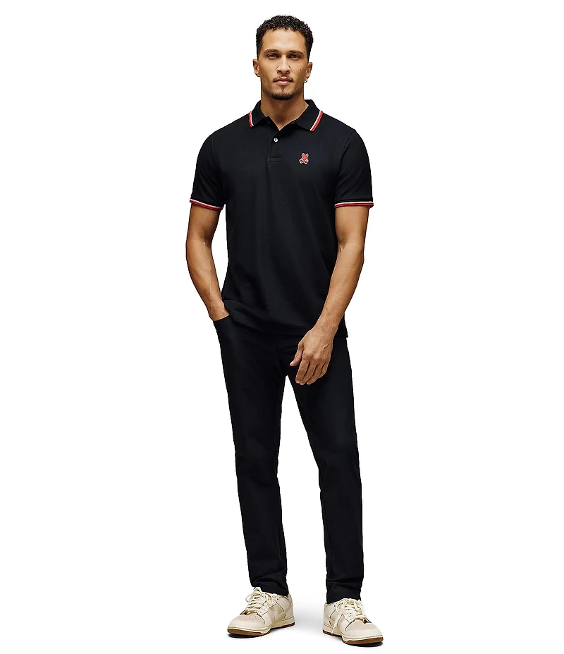 Psycho Bunny Ridge Pique Short Sleeve Polo Shirt