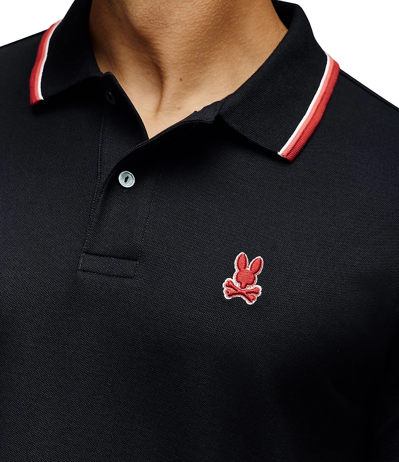 Psycho Bunny Ridge Pique Short Sleeve Polo Shirt