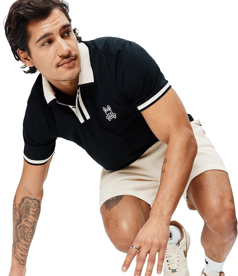 Psycho Bunny Ridley Pique Short Sleeve Polo Shirt