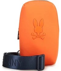 Psycho Bunny Rubberized Embossed Bunny Crossbody Bag