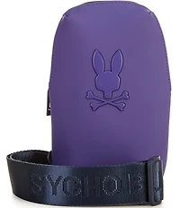 Psycho Bunny Rubberized Embossed Bunny Crossbody Bag