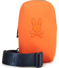 Psycho Bunny Rubberized Embossed Bunny Crossbody Bag