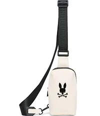 Psycho Bunny Rubberized Embossed Bunny Crossbody Bag
