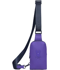 Psycho Bunny Rubberized Embossed Bunny Crossbody Bag