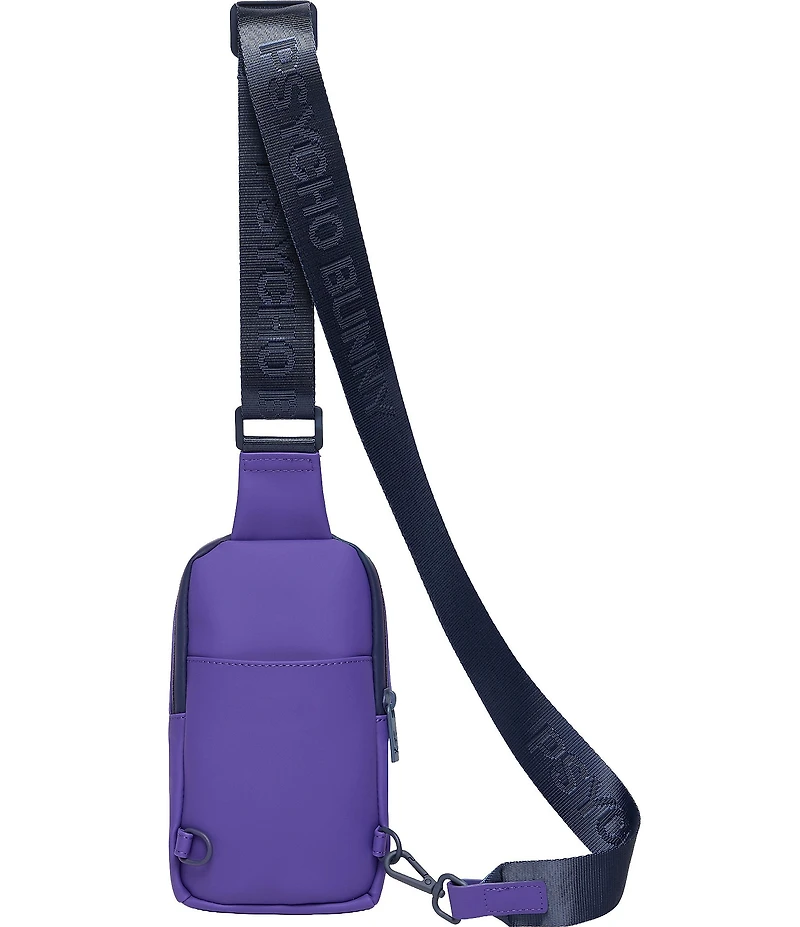 Psycho Bunny Rubberized Embossed Bunny Crossbody Bag