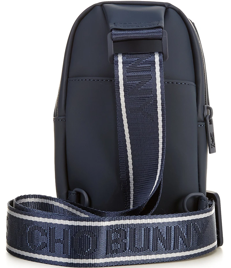 Psycho Bunny Rubberized Embossed Bunny Crossbody Bag