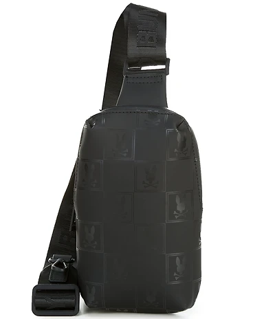 Psycho Bunny Rubberized Logo Crossbody Bag