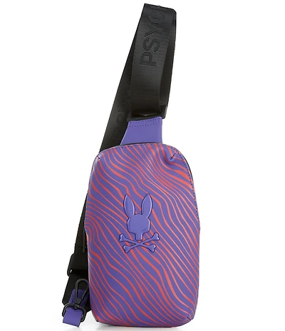 Psycho Bunny Rubberized Printed Crossbody Bag