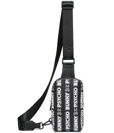 Psycho Bunny Rubberized Wordmark Crossbody Bag