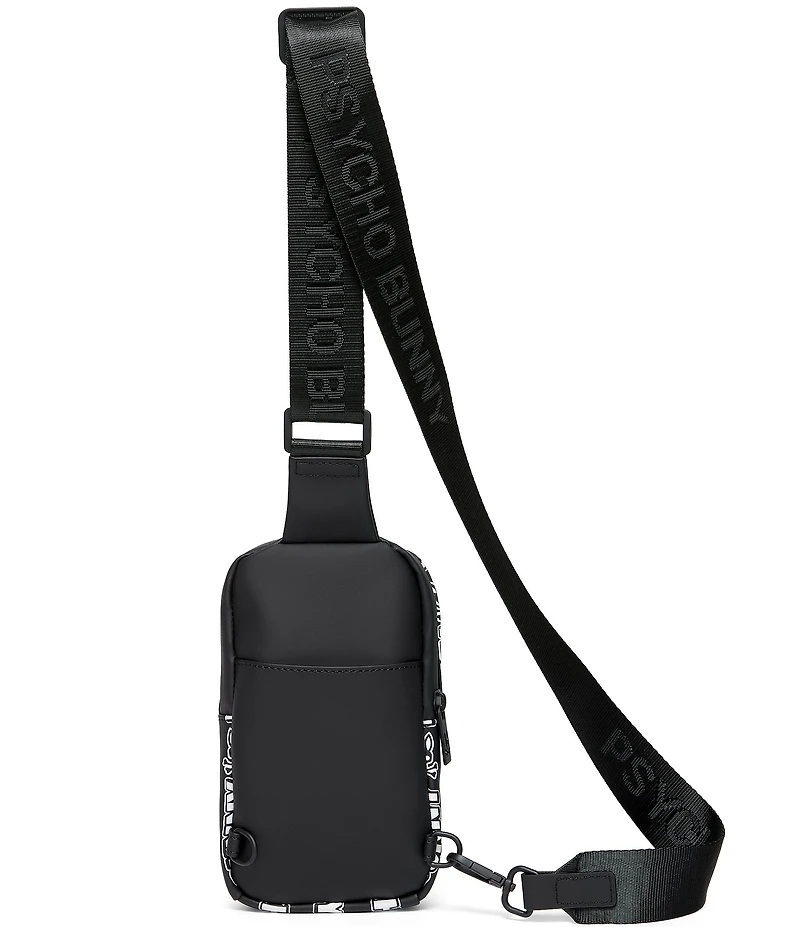 Psycho Bunny Rubberized Wordmark Crossbody Bag