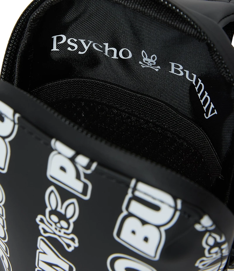 Psycho Bunny Rubberized Wordmark Crossbody Bag