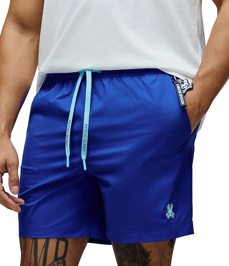 Psycho Bunny Samos Hydrochromic Printed 5.75#double; Inseam Swim Trunks