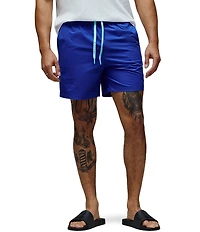 Psycho Bunny Samos Hydrochromic Printed 5.75#double; Inseam Swim Trunks