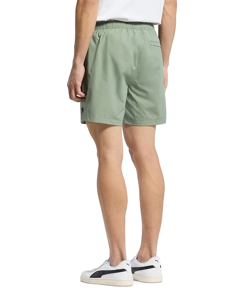 Psycho Bunny Samos Hydro Chromic 5 3/4#double; Inseam Printed Swim Trunks
