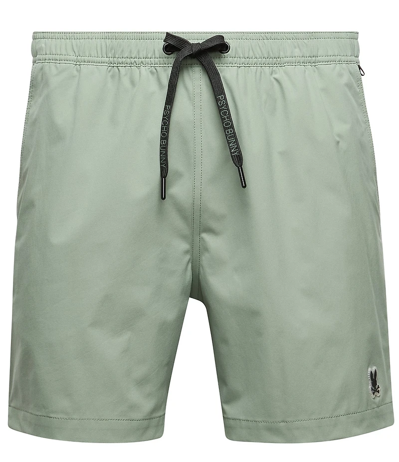 Psycho Bunny Samos Hydro Chromic 5 3/4#double; Inseam Printed Swim Trunks