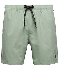Psycho Bunny Samos Hydro Chromic 5 3/4#double; Inseam Printed Swim Trunks