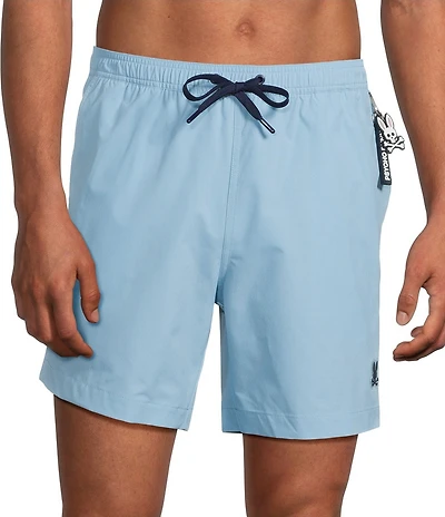 Psycho Bunny Samos Hydrochromic Printed 5.75#double; Inseam Swim Trunks