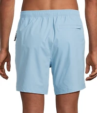 Psycho Bunny Samos Hydrochromic Printed 5.75#double; Inseam Swim Trunks
