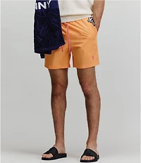 Psycho Bunny Samos Hydrochromic Printed 5.75#double; Inseam Swim Trunks