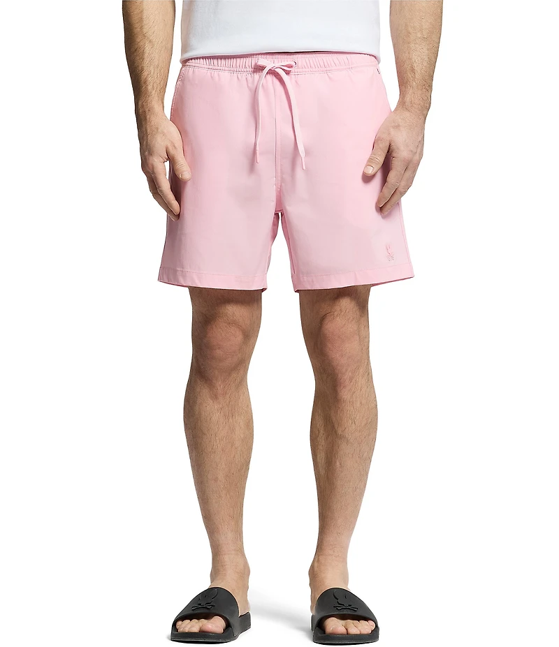 Psycho Bunny Samos Hydro Chromic 5 3/4#double; Inseam Printed Swim Trunks