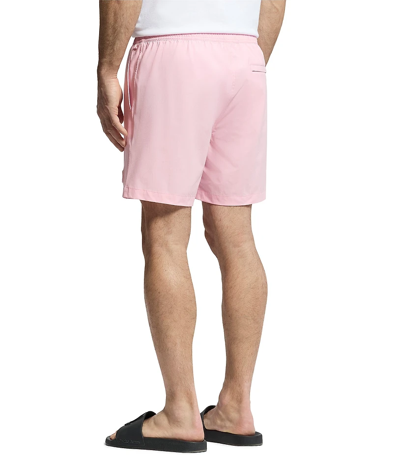 Psycho Bunny Samos Hydro Chromic 5 3/4#double; Inseam Printed Swim Trunks